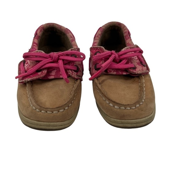 Sperry Pink Leather Intrepid Jr Boat Shoes Size 6 Toddler Girl's - Picture 3 of 8